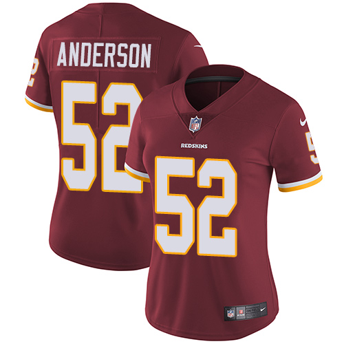 Nike Redskins #52 Ryan Anderson Burgundy Red Team Color Women's Stitched NFL Vapor Untouchable Limited Jersey - Click Image to Close